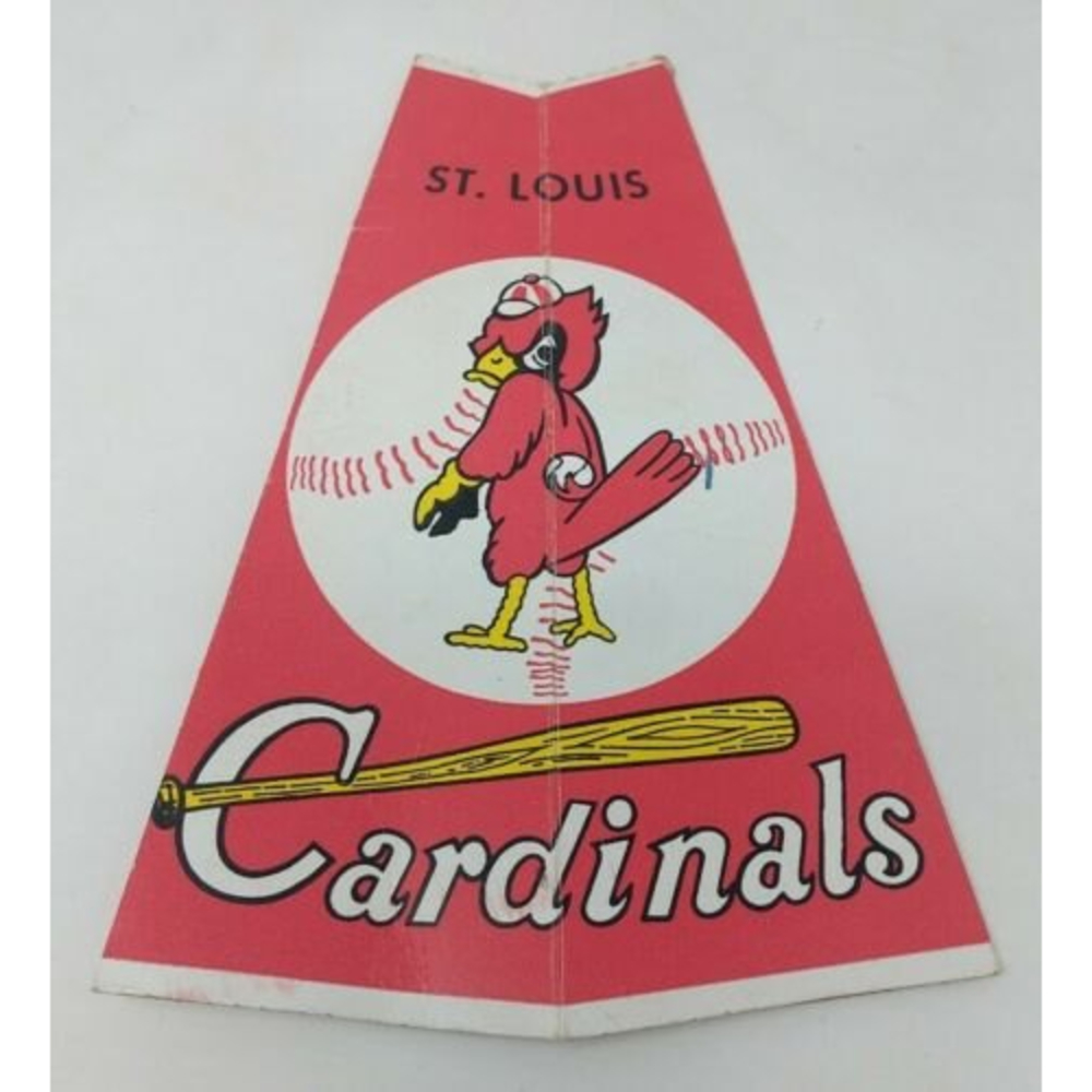 1960s St. Louis Cardinals Baseball Stadium Logo Megaphone Popcorn‎ Container VTG